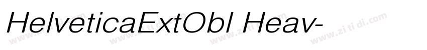 HelveticaExtObl Heav字体转换